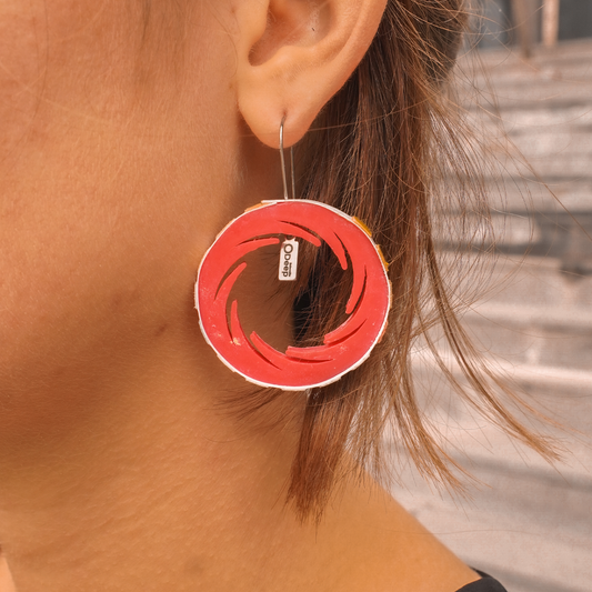 Bright Red Earrings