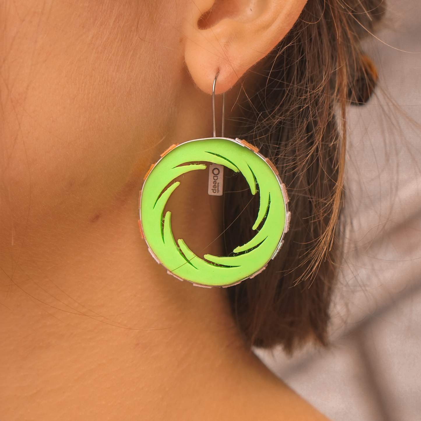 Neon Green Earrings