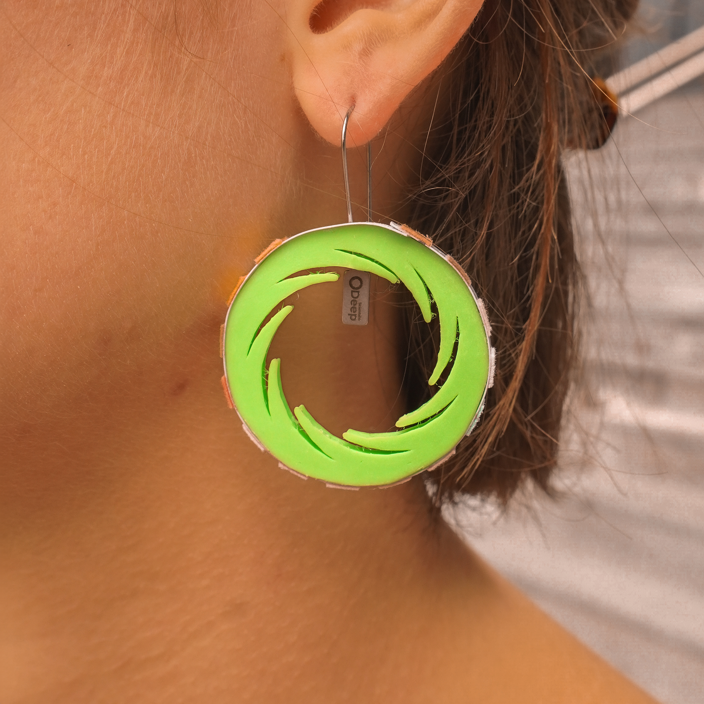 Neon Green Earrings