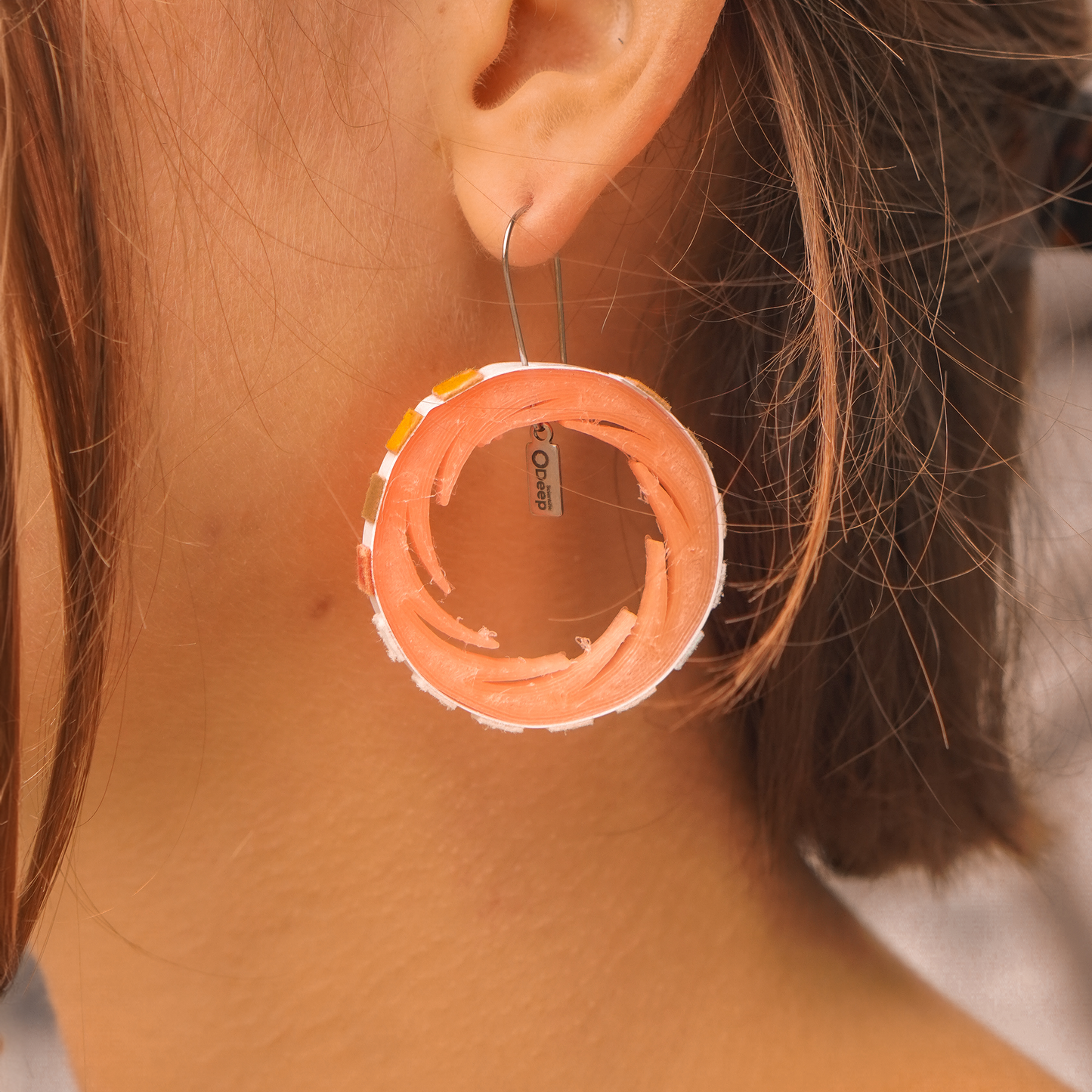 Vibrant Orange Earring