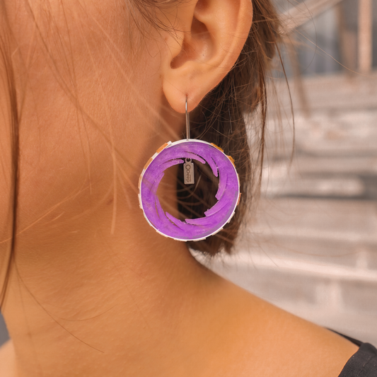 Elegant Purple Earring