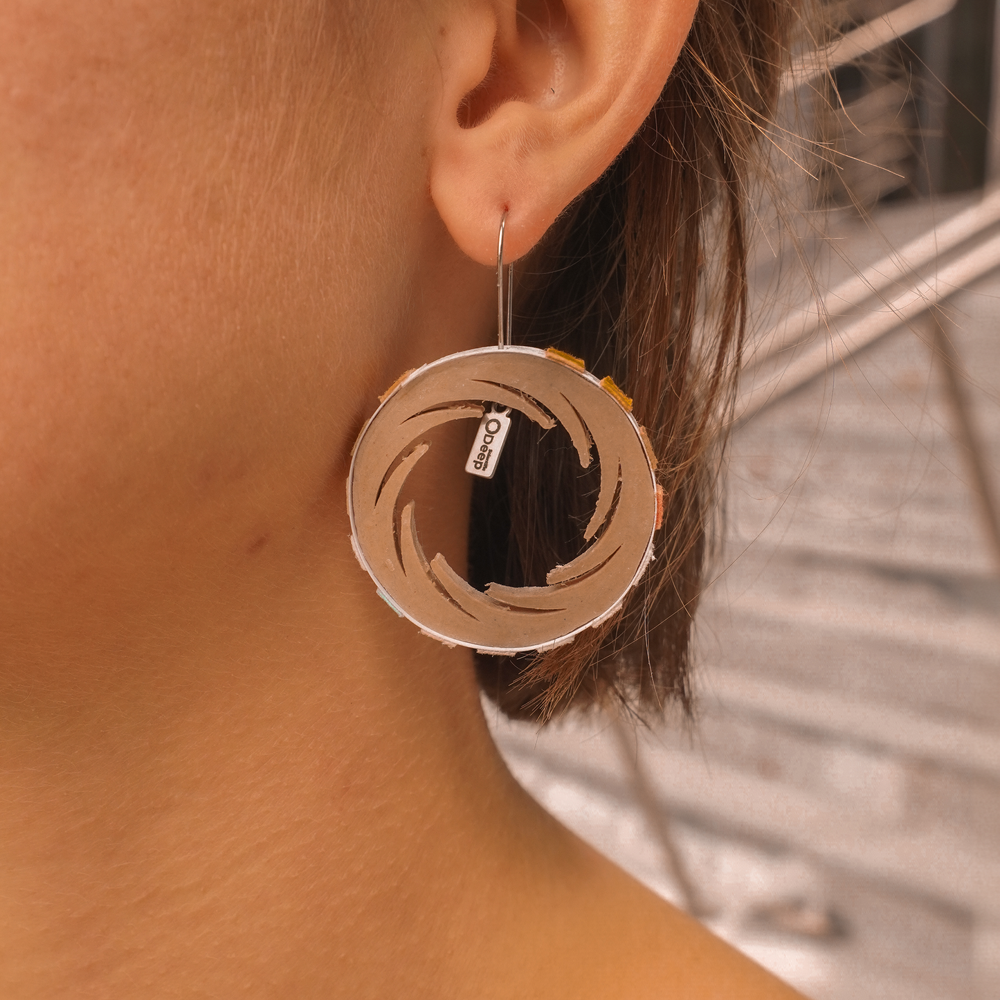 Natural Wood Earring